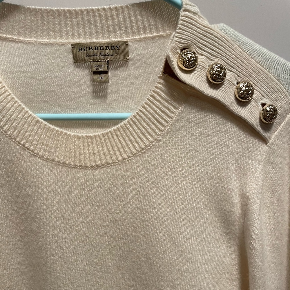 Burberry sweater with big buttons